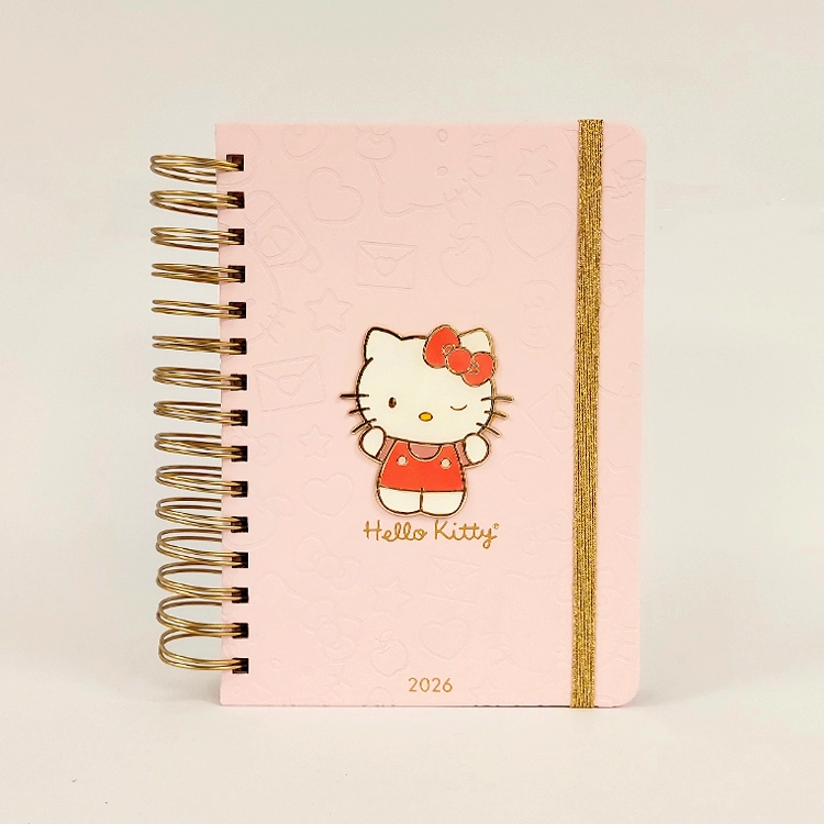 Agenda Mooving 2026 Hello Kitty Dia por Pagina 14x20 cm con Espiral Art.1418165